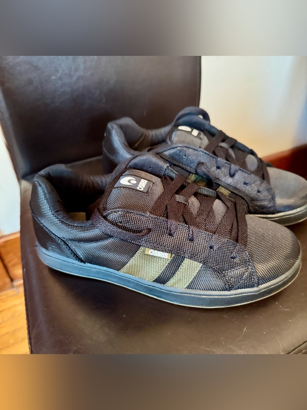 Osiris Black with Olive Accent Skate Shoes Size 9.5 No box